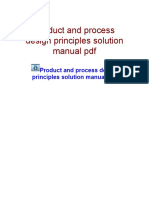 Product and Process Design Principles Solution Manual PDF