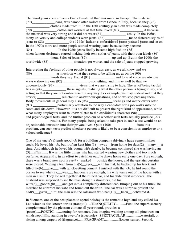 The Word Jeans Comes From A Kind of Material That Was Made in Europe