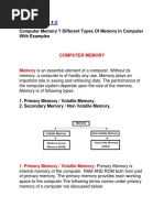 Computer Memory