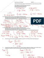 Standing Waves and Beats Physics Worksheet