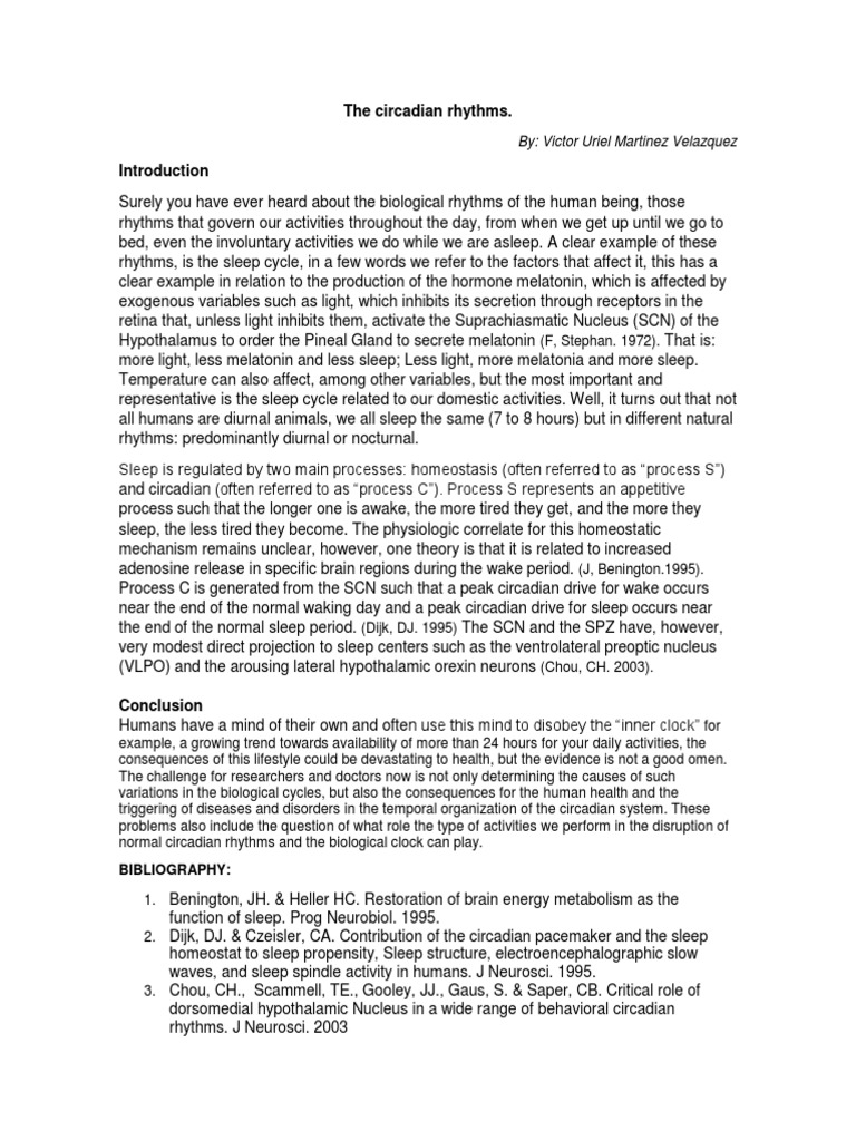 The Circadian Rhythms | PDF | Circadian Rhythm | Sleep