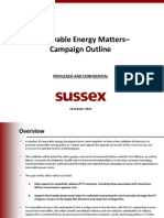 Sussex Group Renewable Energy Matters Campaign Outline 18 October 20101