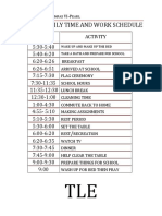 My Daily Time and Work Schedule