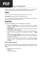 Understanding National Interests in IR | PDF | National Interest ...