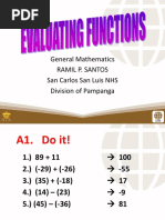 Evaluating Functions DEMO