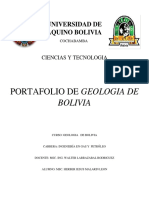Portafololio Geologia de Bolivia
