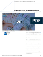 Conoce El Nuevo Valor de La UIT Para El 2017, Aprobado Por El Gobierno _ Economía _ Peru21