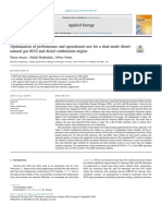 2018 - Optimization of Performance and Operational Cost for a Dual Mode Dieselnatural Gas RCCI and Diesel Combustion Engine