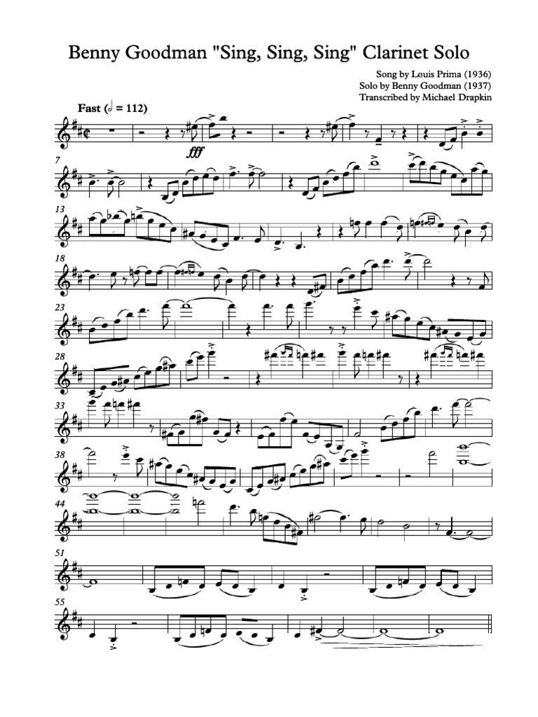 Sing Benny Goodman Le Jazz Musique Afro Americaine
