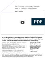 The Best or Worst Thing To Happen To Humanity Stephen Hawking Launches Centre For The Future of Intelligen PDF