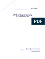Textbook - CAPE Entrepreneurship Theory Unit 1 PDF