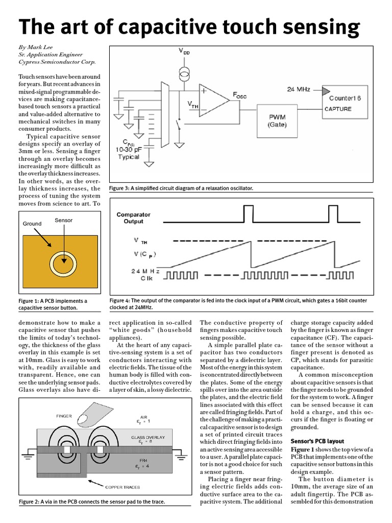 Capacitive Touch Sensor Design Guide | PDF | Capacitor | Touchscreen
