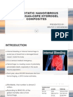 Hemostatic Nanofibrous Chitosan-Cdpe Hydrogel Composites: Presented By: Sruthy C Mohandas Roll No 50 S7 Chemical