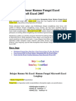 Kumpulan Dasar Rumus Fungsi Excel Pada Microsoft Excel 2007