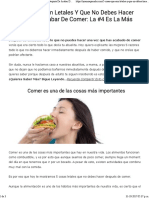 5 Cosas Que Son Letales Y Que No Debes Hacer Después de Acabar de Comer- La #4 Es La Más Letal - Yo Amo Aprender