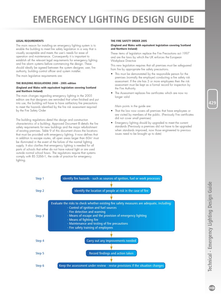 Emergency Lighting Design Guide Step 1 PDF Fire Safety Lighting