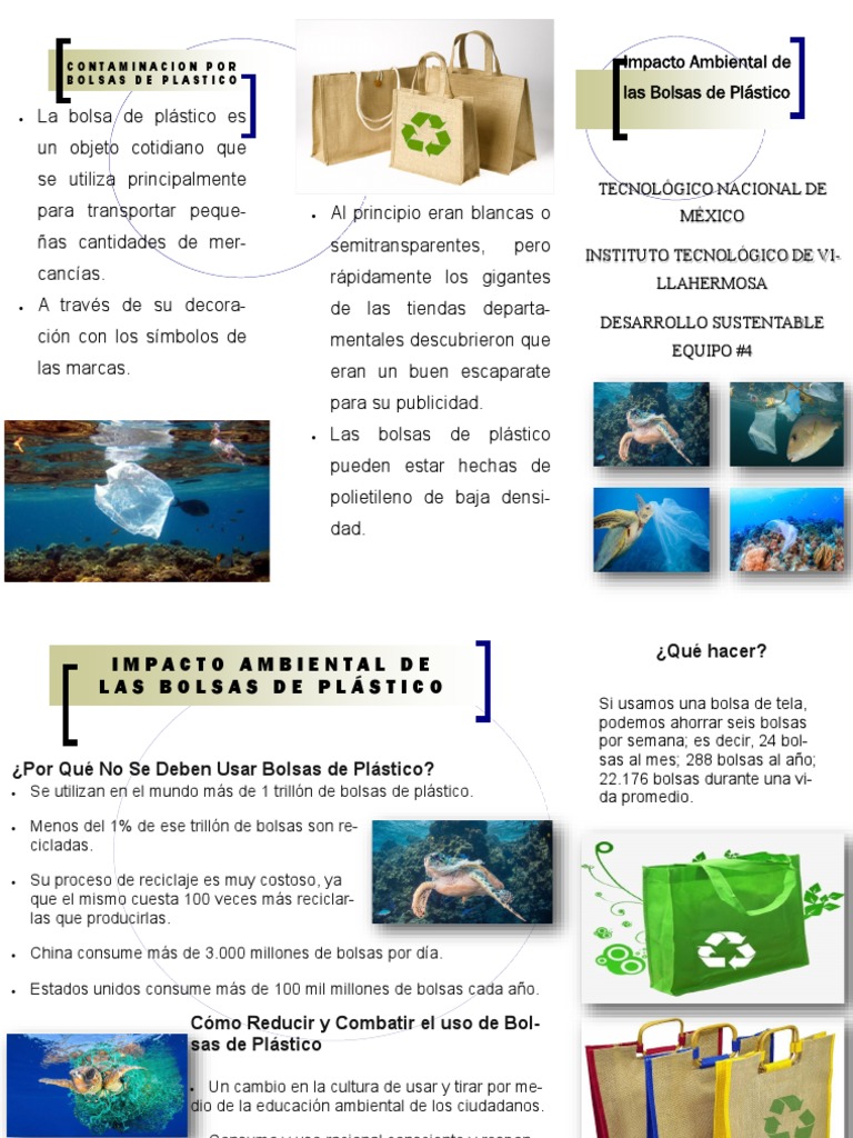 Impacto Ambiental de las Bolsas Plásticas | PDF | El plastico | Residuos