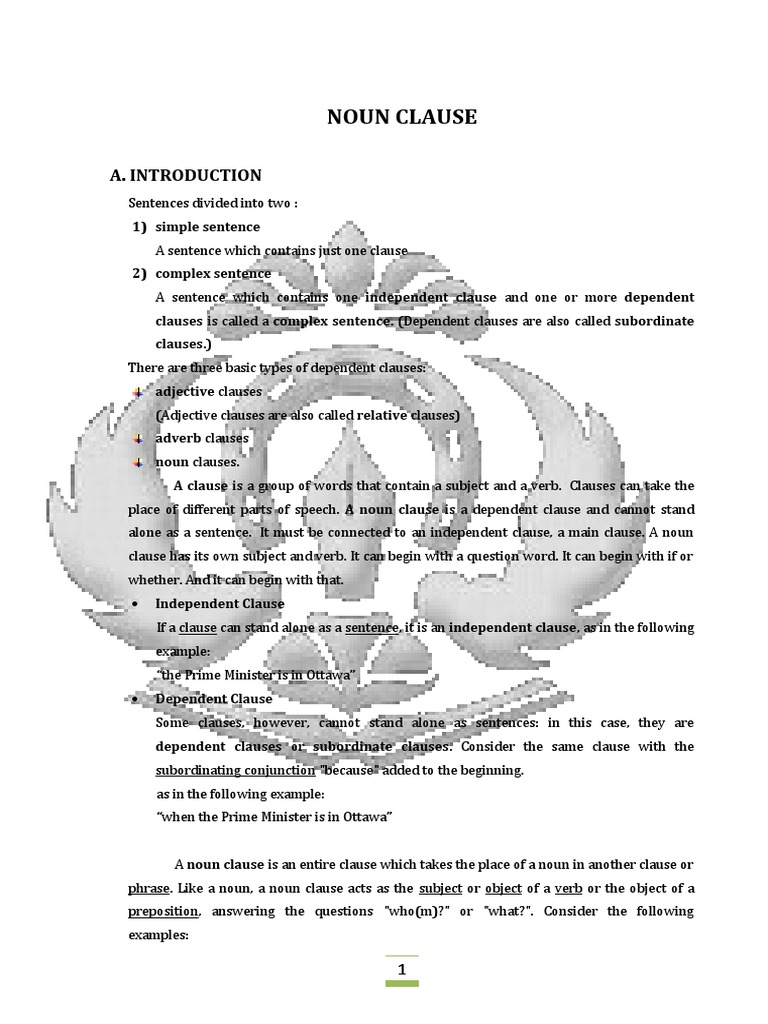 Understanding Noun Clauses in English | PDF | Verb | Clause