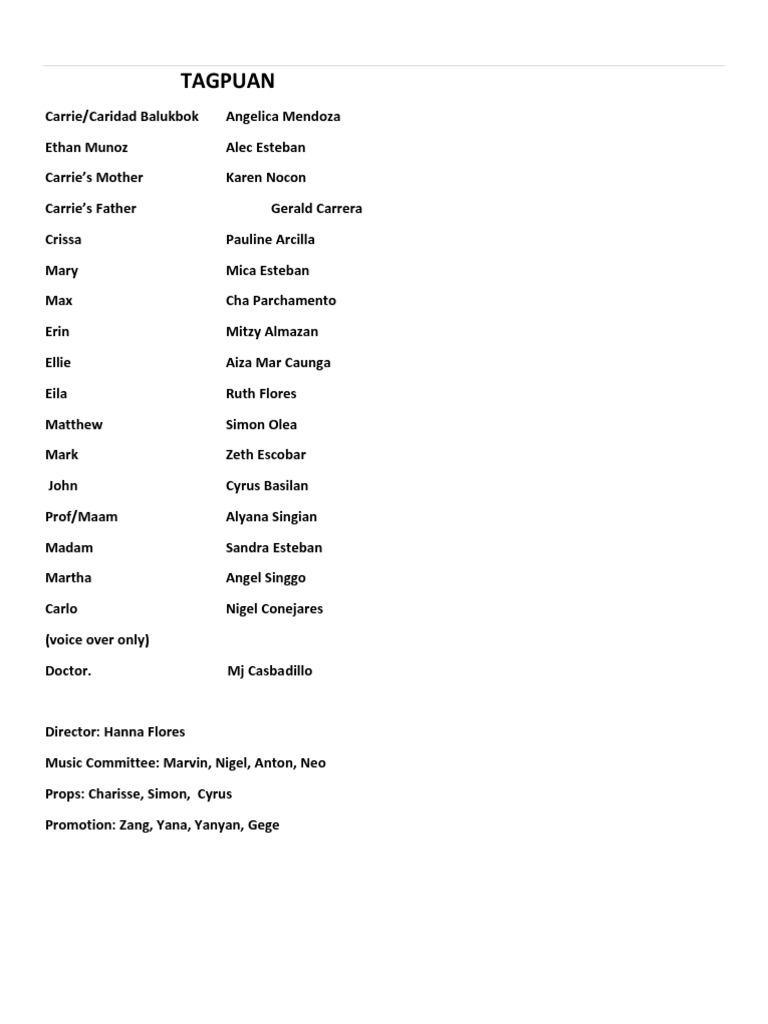 Musical Play Script Final Draft | PDF