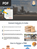 PMS For Workmen of A Cement Manufacturing Company: Group 3