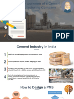 PMS For Workmen of A Cement Manufacturing Company: Group 3