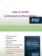 Things To Consider On The Formats of A Research Paper