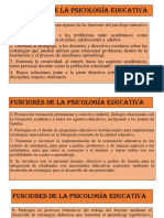 Funciones de La Psicología Educativa