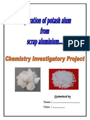 preparation of alum from scrap aluminium