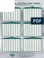 Perpetual Salaah Times