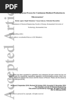 New Heterogeneous Process For Continuous Biodiesel Production in Microreactors