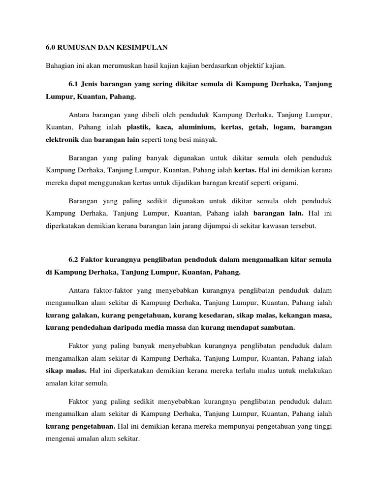Contoh Rumusan Pa Pdf