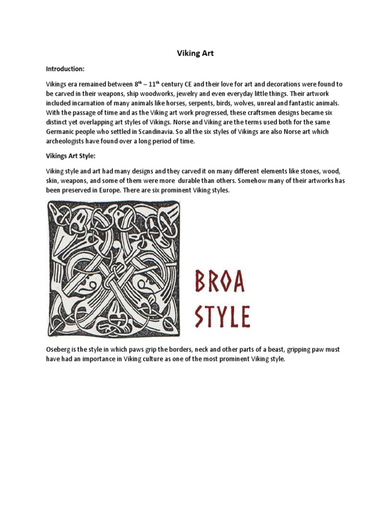 Viking Art PDF Western Art Medieval Art