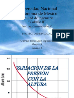 Variacion de La Presion