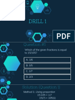 Drill 1: Practice Math Word Problems and Fractions