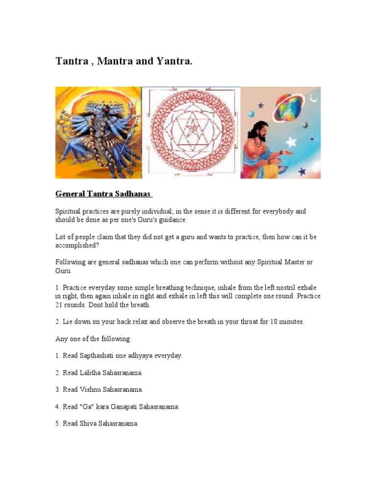 Tantra Mantra Yantra | PDF | Kali | Vajrayana