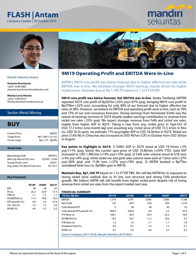 Hasil Riset Analis Dari Mandiri Sekuritas Corporations Financial Accounting