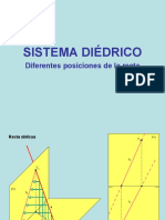 Sistemas diédricos y posiciones de la recta