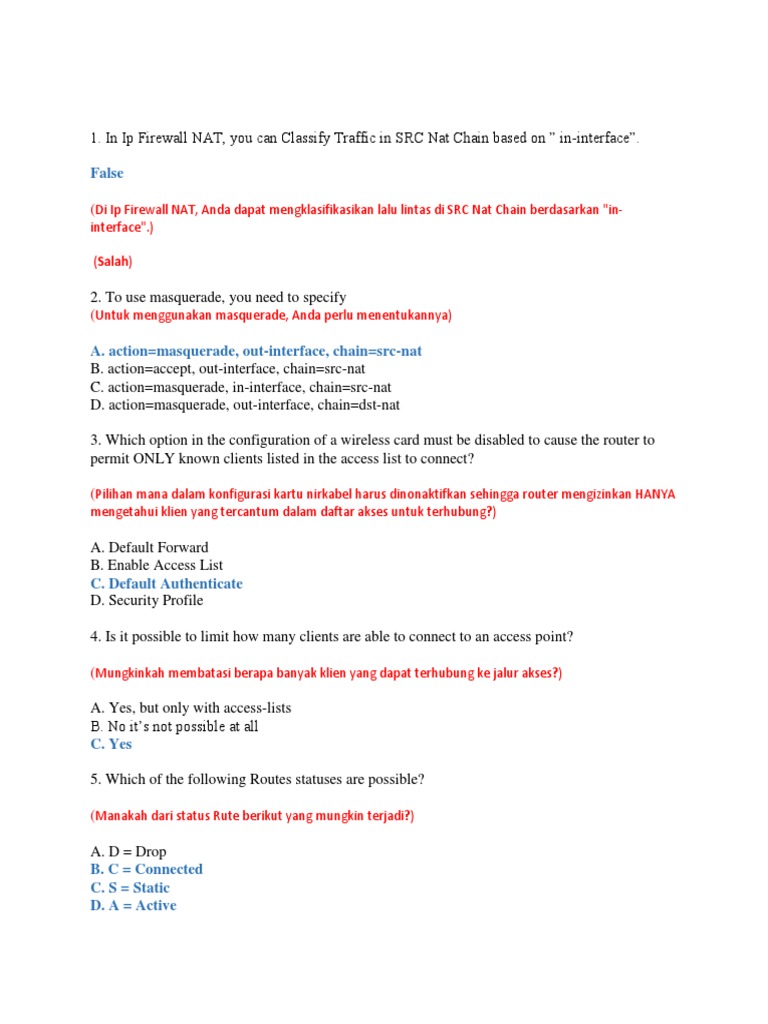 MTCNA Quizfragen Und Antworten
