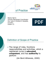 Scope of Practice: Elaine Harris Clinical Placement Coordinator Our Lady's Children's Hospital, Crumlin, Dublin 12