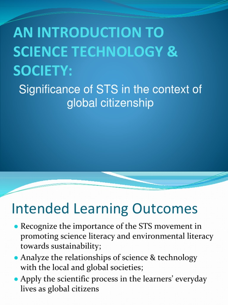 Understanding STS for Global Citizenship | PDF | Sustainability | Learning