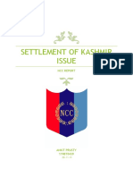 Settlement of Kashmir Issue: NCC Report