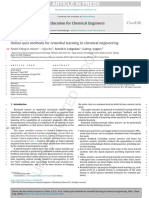 Article in Press: Online Quiz Methods For Remedial Learning in Chemical Engineering