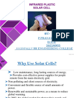 Infrared Plastic Solar Cell: By:-P.Pranay Reddy Ece-B 16J21A0455 BR Engineering College
