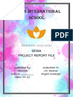 Tulips International School: SESSION: 2019-2020 Sewa Project Report File