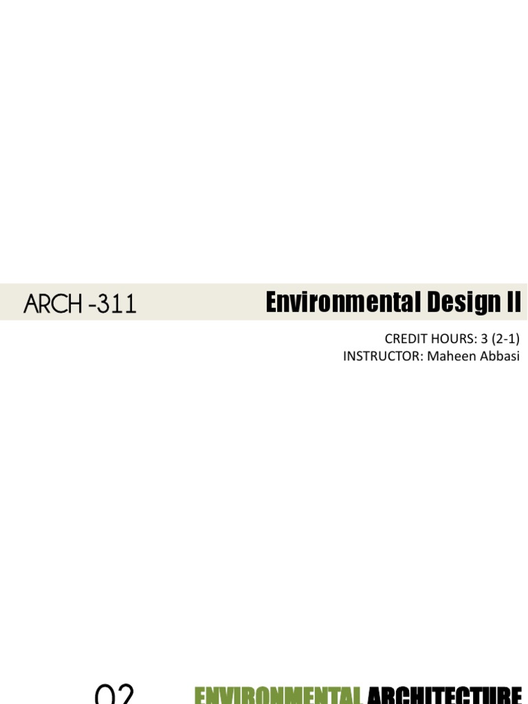Environmental Design II Overview | PDF