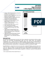 DS18S20 High-Precision 1-Wire Digital Thermometer: Features Pin Configurations