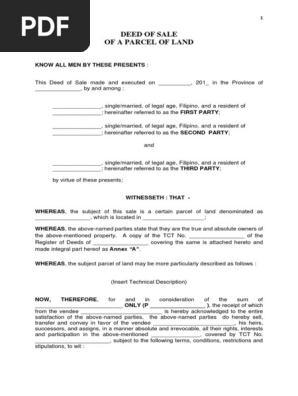 Deed of Sale 
