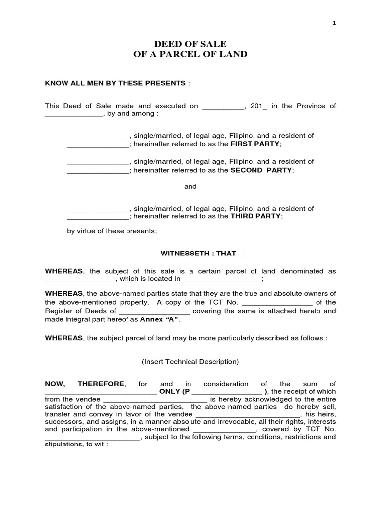 Notarized Deed of Sale Template | PDF | Deed | Notary Public