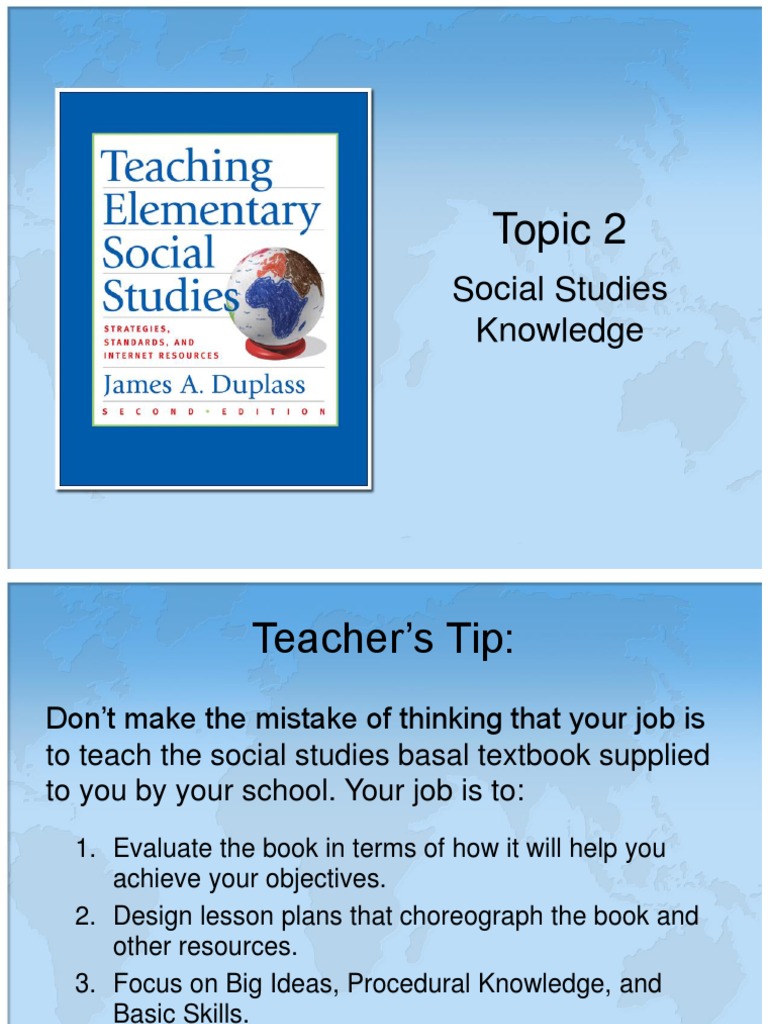 Topic 2 Social Studies Knowledge PDF Social Science Thought