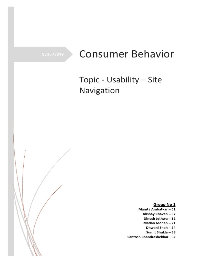 Consumer Behaviour Assignment | PDF | Websites | Usability
